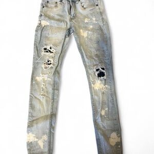 Distressed Skinny Jeans for Men Size 28